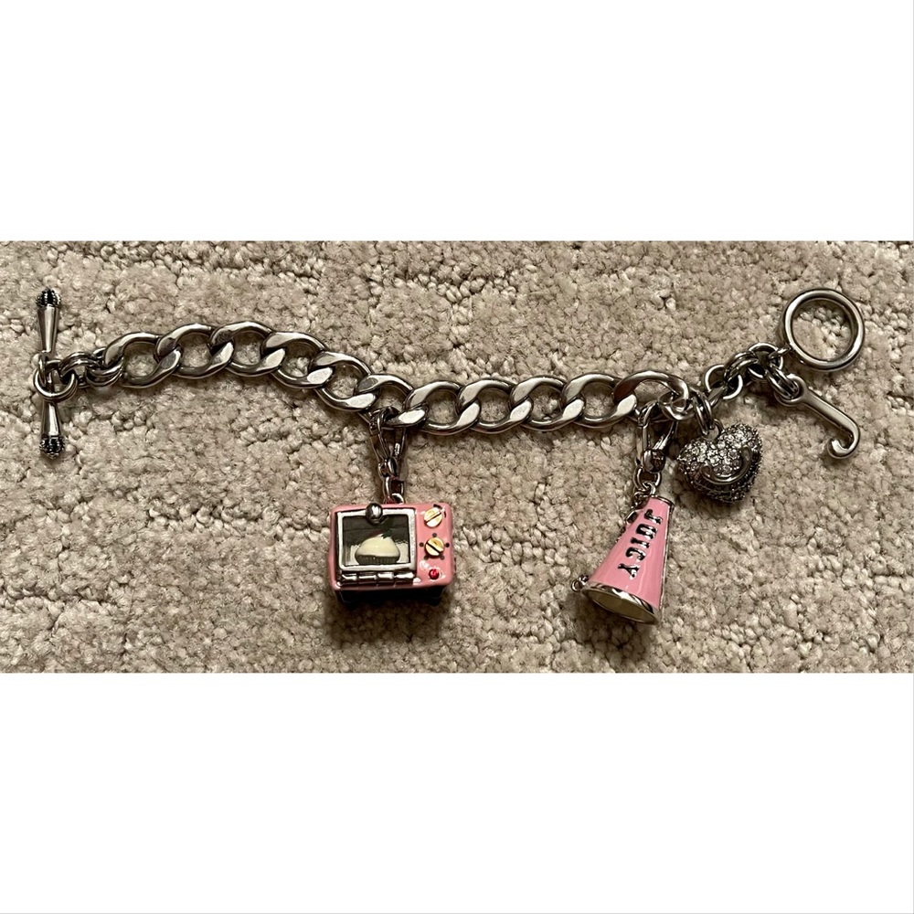 Juicy Couture Pavé Heart Starter Charm Bracelet - Picture 3 of 4